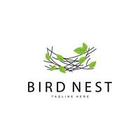 des oiseaux nid logo, Facile oiseau maison illustration modèle conception vecteur