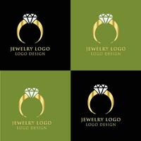 création de logo de bijoux vecteur
