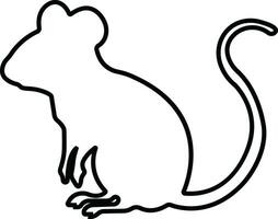 Souris animal icône dans branché ligne style. isolé sur transparent Contexte. rat, souris signe symboles conception utilisation vecteur pour applications et site Internet