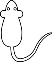Souris animal icône dans branché ligne style. isolé sur transparent Contexte. rat, souris signe symboles conception utilisation vecteur pour applications et site Internet