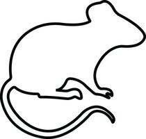 Souris animal icône dans branché ligne style. isolé sur transparent Contexte. rat, souris signe symboles conception utilisation vecteur pour applications et site Internet