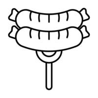 saucisse icône vecteur conception modèles Facile et moderne