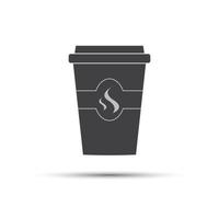 tasse de café en papier icône simple, illustration vectorielle vecteur