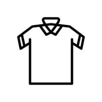 polo chemise icône ligne vecteur