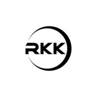 rkk lettre logo conception, inspiration pour une unique identité. moderne élégance et Créatif conception. filigrane votre Succès avec le frappant cette logo. vecteur