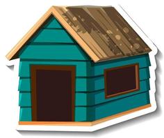 une petite maison en bois verte isolée vecteur