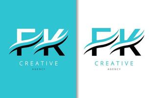 F k lettre logo conception avec Contexte et Créatif entreprise logo. moderne caractères mode conception. vecteur illustration