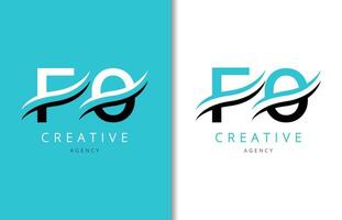 F o lettre logo conception avec Contexte et Créatif entreprise logo. moderne caractères mode conception. vecteur illustration