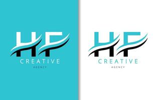 hf lettre logo conception avec Contexte et Créatif entreprise logo. moderne caractères mode conception. vecteur illustration