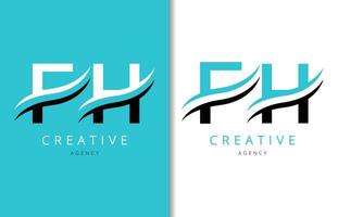 F h lettre logo conception avec Contexte et Créatif entreprise logo. moderne caractères mode conception. vecteur illustration
