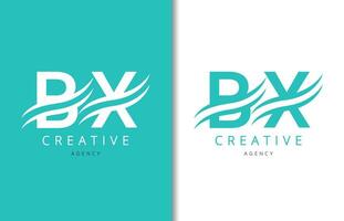 bx lettre logo conception avec Contexte et Créatif entreprise logo. moderne caractères mode conception. vecteur illustration