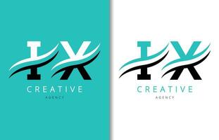 ix lettre logo conception avec Contexte et Créatif entreprise logo. moderne caractères mode conception. vecteur illustration