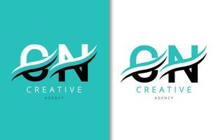 c n lettre logo conception avec Contexte et Créatif entreprise logo. moderne caractères mode conception. vecteur illustration
