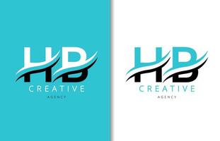 h b lettre logo conception avec Contexte et Créatif entreprise logo. moderne caractères mode conception. vecteur illustration