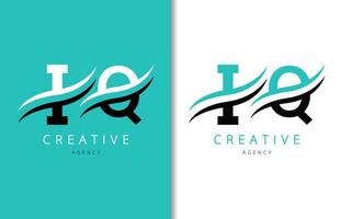je q lettre logo conception avec Contexte et Créatif entreprise logo. moderne caractères mode conception. vecteur illustration