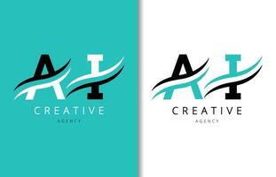 ai lettre logo conception avec Contexte et Créatif entreprise logo. moderne caractères mode conception. vecteur illustration