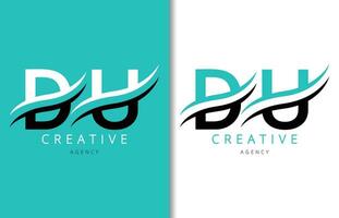 du lettre logo conception avec Contexte et Créatif entreprise logo. moderne caractères mode conception. vecteur illustration