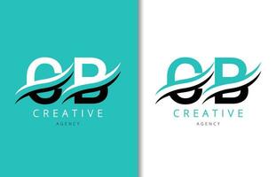 cb lettre logo conception avec Contexte et Créatif entreprise logo. moderne caractères mode conception. vecteur illustration