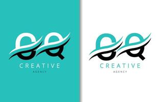 cq lettre logo conception avec Contexte et Créatif entreprise logo. moderne caractères mode conception. vecteur illustration