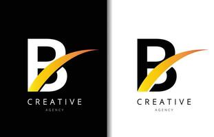 b lettre logo conception avec Contexte et Créatif entreprise logo. moderne caractères mode conception. vecteur illustration