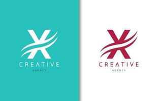 X lettre logo conception avec Contexte et Créatif entreprise logo. moderne caractères mode conception. vecteur illustration