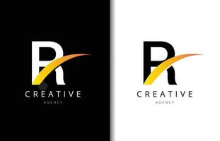 r lettre logo conception avec Contexte et Créatif entreprise logo. moderne caractères mode conception. vecteur illustration