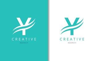 y lettre logo conception avec Contexte et Créatif entreprise logo. moderne caractères mode conception. vecteur illustration