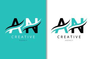 un lettre logo conception avec Contexte et Créatif entreprise logo. moderne caractères mode conception. vecteur illustration