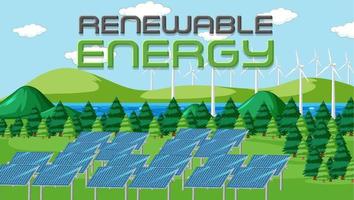 énergie verte générée par panneau solaire vecteur