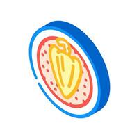 piments rellenos mexicain cuisine isométrique icône vecteur illustration