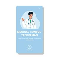 médicament médical consultation homme vecteur