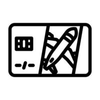 Compagnie aérienne miles banque Paiement ligne icône vecteur illustration