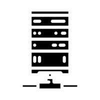 base de données connectivité glyphe icône vecteur illustration