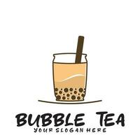 bulle boisson thé logo icône. vecteur