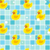 marrant Jaune caoutchouc canards. mignonne sans couture modèle, texture pour tissu, emballage, fond d'écran. vecteur