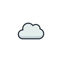 nuage icône avec Facile coloré style vecteur illustration