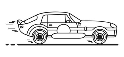 rétro électrique voiture clipart eps vecteur