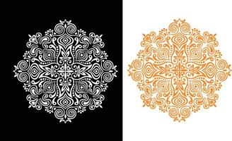 d'or abstrait mandala design-décoratif-illustration vectorielle vecteur