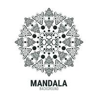 modèle de conception de fond plat mandala vecteur