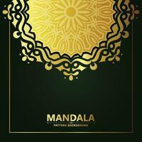 fond de mandala ornemental de luxe avec style de motif oriental islamique arabe premium vecteur