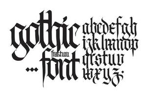 gothique, alphabet anglais. vecteur