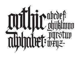 gothique, alphabet anglais. vecteur
