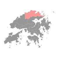 tai po district carte, administratif division de Hong Kong. vecteur illustration.