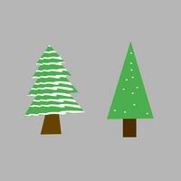 illustration de une Noël arbre sur une gris Contexte vecteur