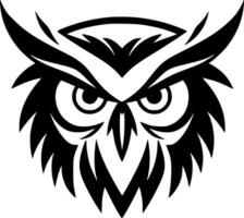 hibou - minimaliste et plat logo - vecteur illustration