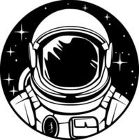 astronaute, noir et blanc vecteur illustration