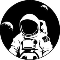 astronaute, noir et blanc vecteur illustration