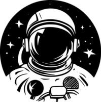 astronaute, noir et blanc vecteur illustration