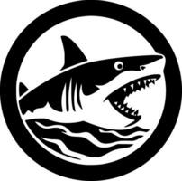 requin - minimaliste et plat logo - vecteur illustration