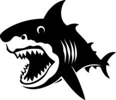 requin - minimaliste et plat logo - vecteur illustration